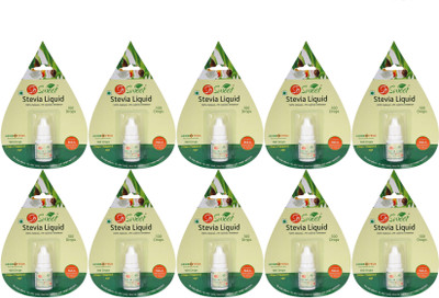 

SO SWEET Stevia Liquid -Pack -10-1000 Drops - Natural Sweetener 100% Natural Sweetener-Sugarfree Sweetener(50 ml, Pack of 10)