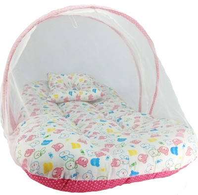 

Aayat Kids Luxury Bed Insects Protector Skin Friendly X25 Soft Baby Bed Breathable Crib(Fabric, Multicolor)