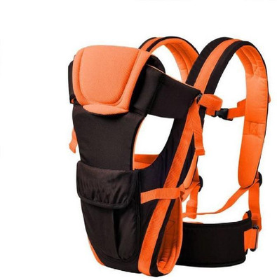 

InEffable Baby Carrier 4 in 1 Carry Bag Baby Carrier Cuddler (Air Mash Fabric) Baby Carrier(Orange, Back Carry)