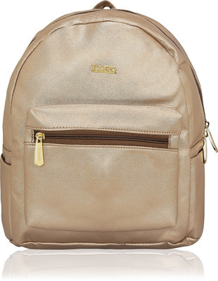 

Kleio Small Metallic PU Leather Backpack Handbag 2.1 L Backpack(Beige)