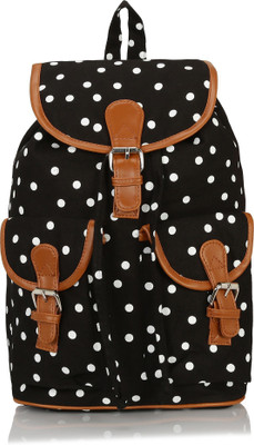 

Kleio Stylish Printed Canvas Backpack for College Girls / Women (Neon Peach) (ECO2016KL-PE) 19 L Backpack(Multicolor), Black
