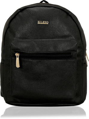 

Kleio Small Metallic PU Leather Backpack Handbag 2.1 L Backpack(Black)