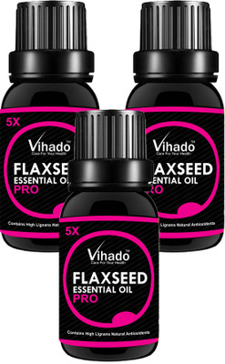 

VIHADO 5X PRO Flax seed Oil 100% Pure & Natural Essential Oil | Flaxseed Essential Oil | Flax seed Oil For Skin | Flaxseed Oil For Weight Loss | Cold Pressed Flax seed Oil |Organic Flaxseed Oil | Linseed Oil | Flaxseed Oil For Cooking | Lin seed oil - (30