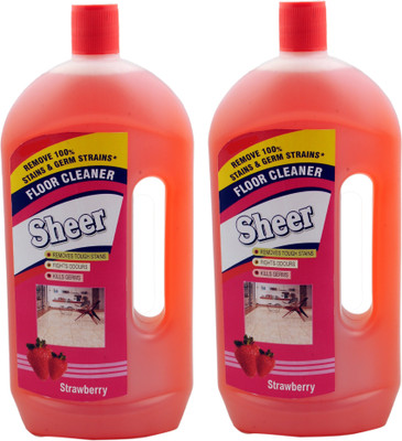 

sheer Disinfectant Floor Cleaner 2X900ml Strawberry Strawberry(1800 ml, Pack of 2)
