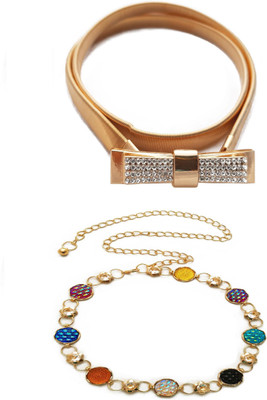 

Vritraz Women Casual, Party Gold Metal Belt