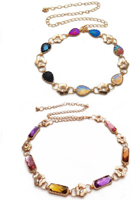 

Vritraz Women Casual, Party Gold Metal Belt