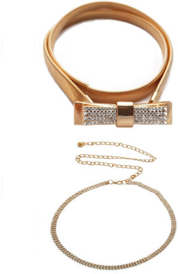 

Vritraz Women Casual, Party Gold Metal Belt