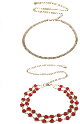 

Vritraz Women Casual, Party Gold Metal Belt