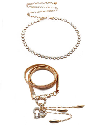 

Vritraz Women Casual, Party Gold Metal Belt
