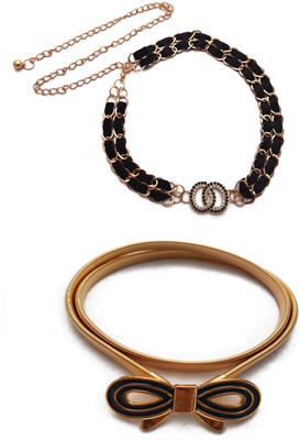 

Vritraz Women Casual, Party Gold Metal Belt