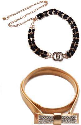 

Vritraz Women Casual, Party Gold Metal Belt