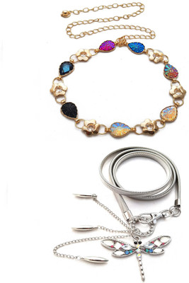 

Vritraz Women Casual, Party Gold Metal Belt