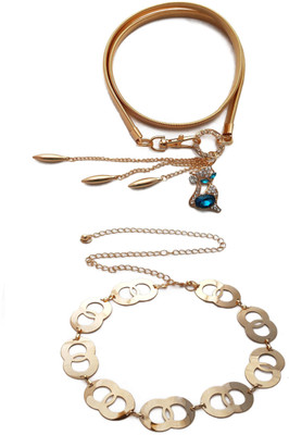 

Vritraz Women Casual, Party Gold Metal Belt