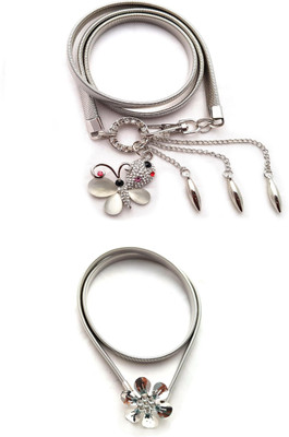 

Vritraz Women Casual, Party Silver Metal Belt