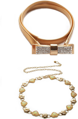 

Vritraz Women Casual, Party Gold Metal Belt