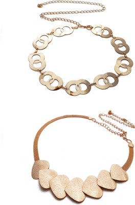 

Vritraz Women Casual, Party Gold Metal Belt