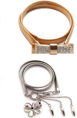 

Vritraz Women Casual, Party Gold Metal Belt