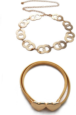 

Vritraz Women Casual, Party Gold Metal Belt