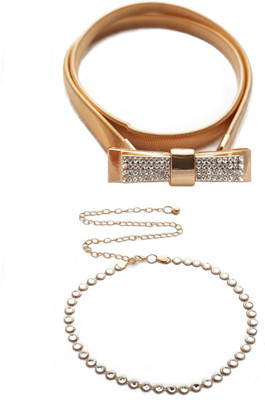 

Vritraz Women Casual, Party Gold Metal Belt