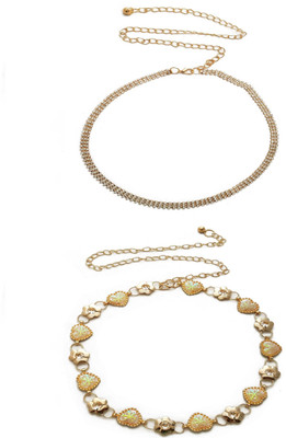 

Vritraz Women Casual, Party Gold Metal Belt