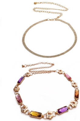 

Vritraz Women Casual, Party Gold Metal Belt