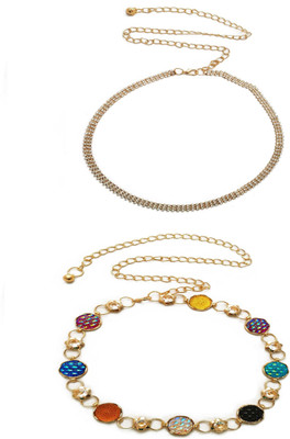 

Vritraz Women Casual, Party Gold Metal Belt