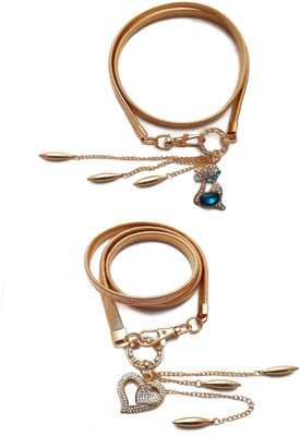 

Vritraz Women Casual, Party Gold Metal Belt
