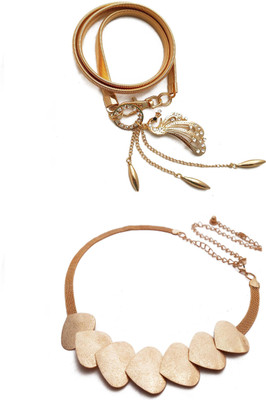 

Vritraz Women Casual, Party Gold Metal Belt