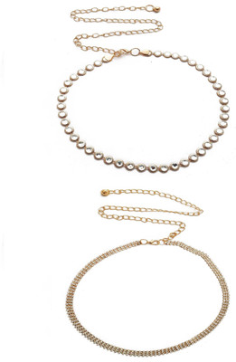 

Vritraz Women Casual, Party Gold Metal Belt