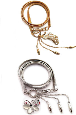 

Vritraz Women Casual, Party Gold Metal Belt