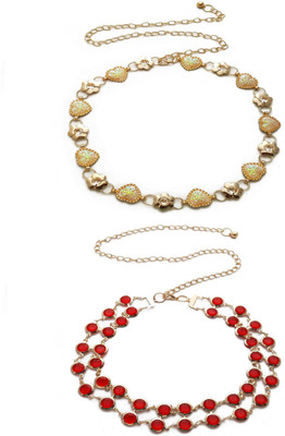 

Vritraz Women Casual, Party Gold Metal Belt