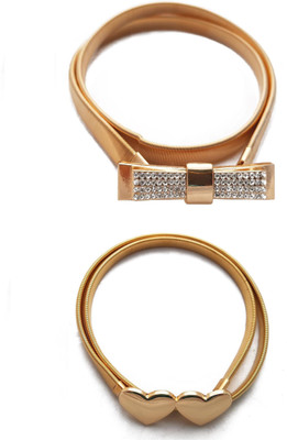 

Vritraz Women Casual, Party Gold Metal Belt