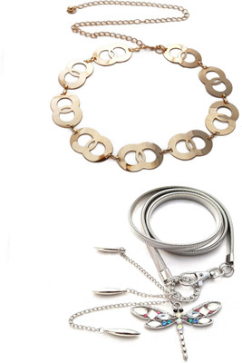 

Vritraz Women Casual, Party Gold Metal Belt