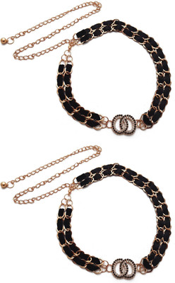 

Vritraz Women Casual, Party Gold Metal Belt