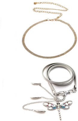 

Vritraz Women Casual, Party Gold Metal Belt