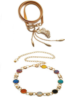 

Vritraz Women Casual, Party Gold Metal Belt