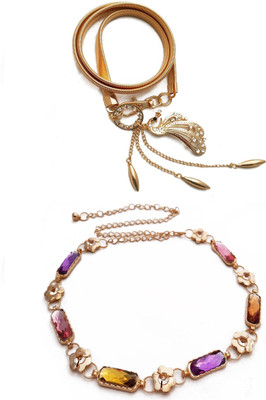 

Vritraz Women Casual, Party Gold Metal Belt