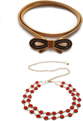 

Vritraz Women Casual, Party Gold Metal Belt