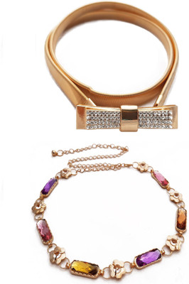 

Vritraz Women Casual, Party Gold Metal Belt