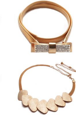 

Vritraz Women Casual, Party Gold Metal Belt