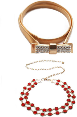

Vritraz Women Casual, Party Gold Metal Belt