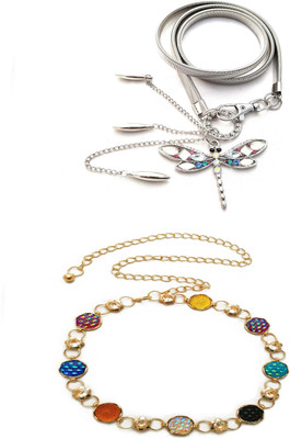 

Vritraz Women Casual, Party Silver Metal Belt