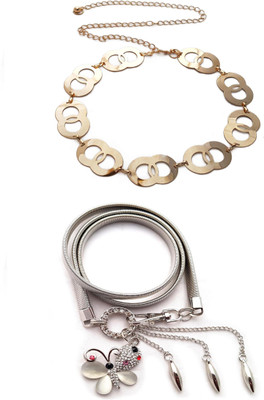 

Vritraz Women Casual, Party Gold Metal Belt