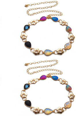 

Vritraz Women Casual, Party Gold Metal Belt