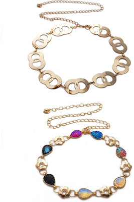 

Vritraz Women Casual, Party Gold Metal Belt