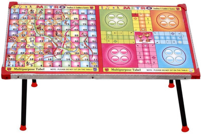 

Avani Wooden Ludo,Snakes and Ladders Printed Foldable Study Table Board Game