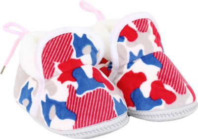 

Neska Moda 0 To 12 Month Baby Booties(Toe to Heel Length - 12 cm Red)