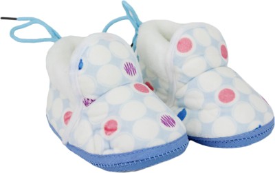 

Neska Moda 0 To 12 Month Baby Booties(Toe to Heel Length - 12 cm Blue, White)