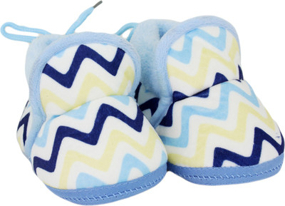 

Neska Moda 0 To 12 Month Baby Booties(Toe to Heel Length - 12 cm Blue, White)