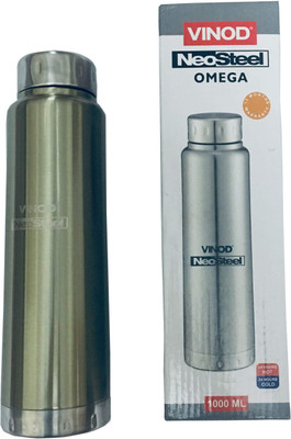 

VINOD STAINLESS Steel water 1000ML 1000 Sipper(Pack of 1, Gold), Green